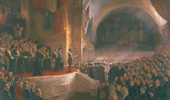 Tom roberts Opening of the First Parliament of the Commonwealth of Australia by H.R.H. The Duke of Cornwall and York oil painting image